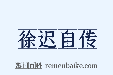 徐迟自传是什么意思的图片